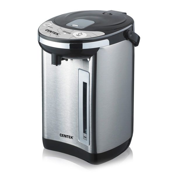 Термопот Centek CT-1084 (сталь) 6.0л 850Вт, 2 способа подачи, повторное кипячение, двойная защита