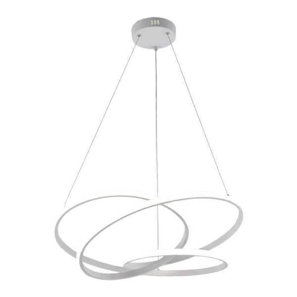 Люстра DK06379/600 PR WT белый 140W LED 3000K-6000K d600 ПДУ(ИК) диммер, HN24