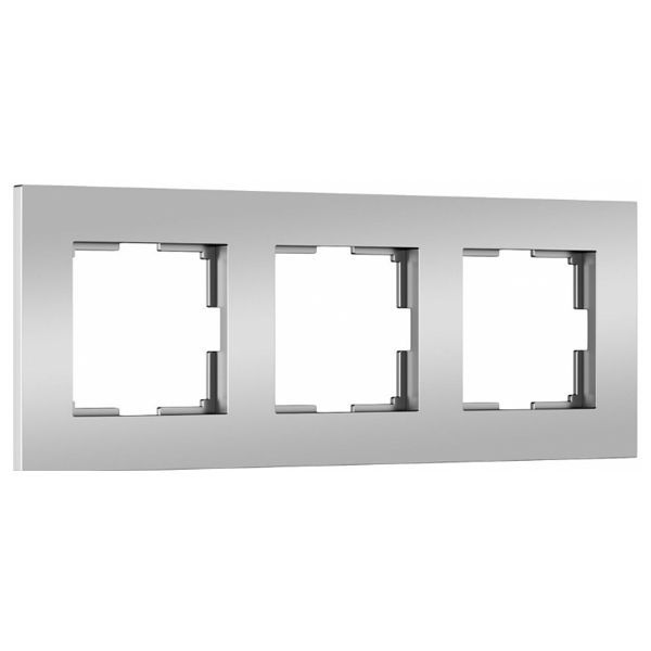 Рамка Werkel 3мест. Slab (серебро матовый) W0032965