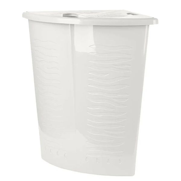 Корзина пл для белья 40л Keeplex Regular угловая бел.50*37*54см KL170011048