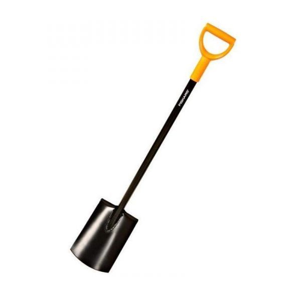 Лопата штыковая с закругл.лезвием Fiskars Solid