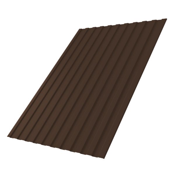 Профнастил С8А Дачный PE RAL 8017 шоколад 1,50*1,20м