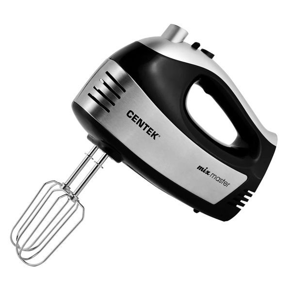 Миксер Centek CT-1122 (черный/сталь) 400Вт, 5 скоростей +турбо, взбивание/замешивание