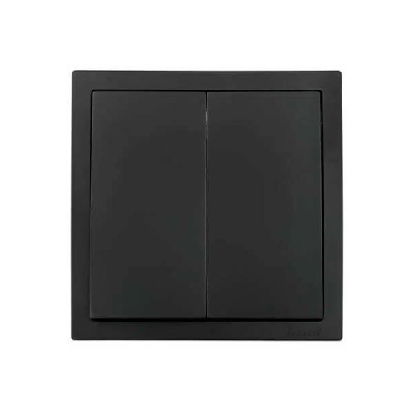 Выключатель СП 2-кл черный бархат ZIMA 704-4288-101QC