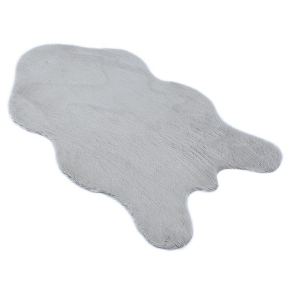 Коврик меховой шкура (3 см) icarpet 69х118 голубая норка 23