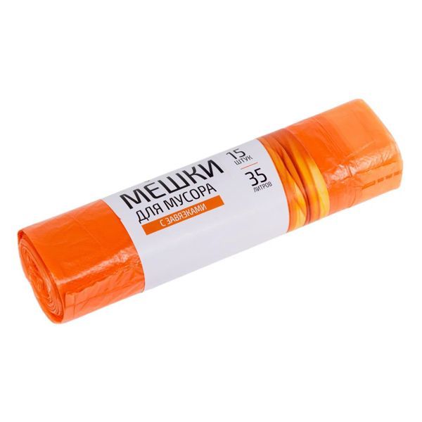 Мешки д/мусора 35л/15шт с завязками Рыжий кот (С) 310400