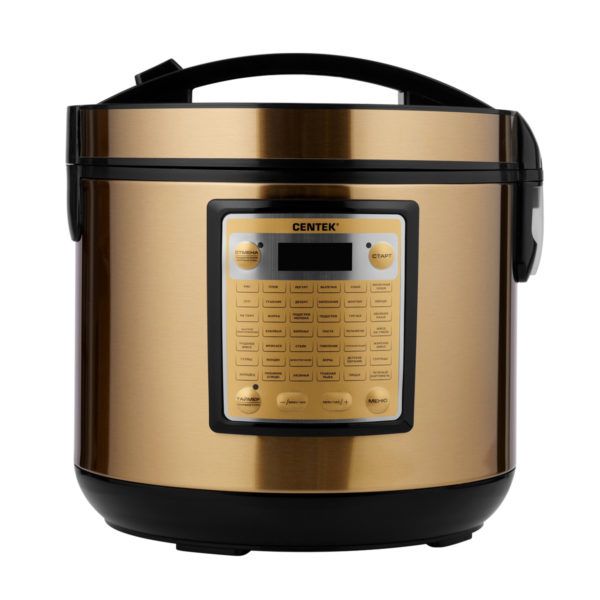 Мультиварка Centek CT-1495 Black (золото) 900Вт, 5.0л, 42 прогр + Мультишеф
