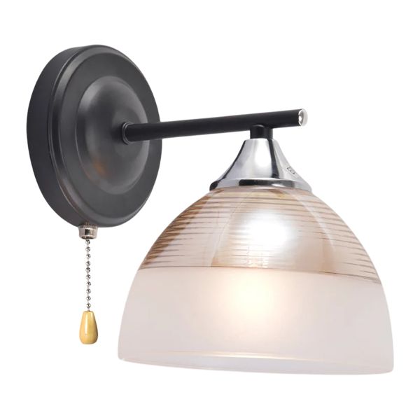 Бра XA1585B/1W BK+CR черный/хром 1х60W E27
