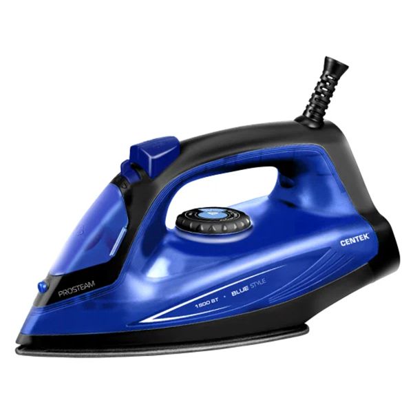 Утюг Centek CT-2360 BLUE 1800Вт,антипригар.подошва,.паровой удар,самоочистка,200мл