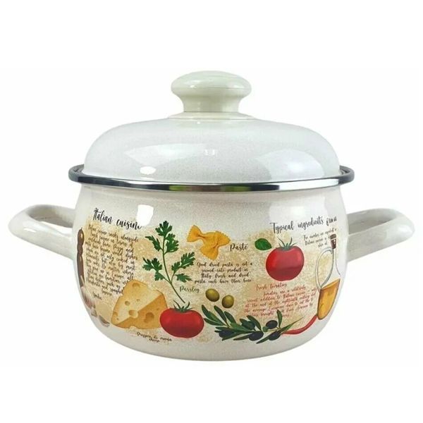 Кастрюля эм 3,5л с/рис Капрезе ст/кр-пл/руч нерж/об С-4213САП2/4Жм