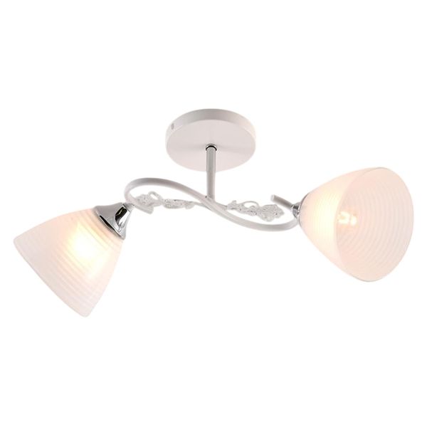Люстра XA1601/2 WH+CR белый/хром 2х60W E27 d490 h250, HN24