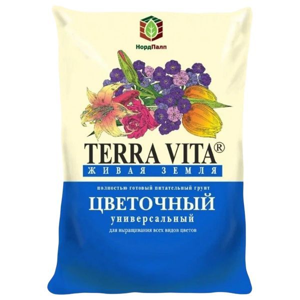 Почвогрунт ЖИВАЯ ЗЕМЛЯ универсальный цветочный 5л TERRA VITA