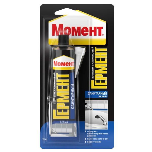 Герметик Момент д/ванной,кухни силик.белый.70 мл (24)