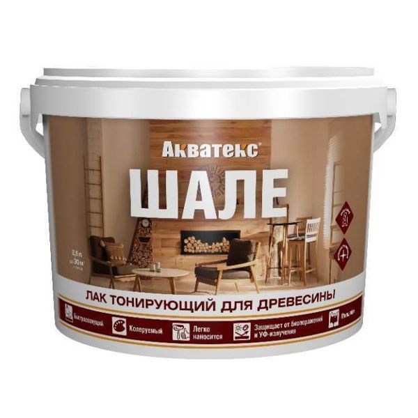 Лак Акватекс ШАЛЕ тонирующий для древесины венге 0,9 кг (6)