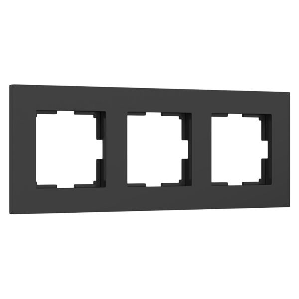 Рамка Werkel 3мест. Slab (чёрный матовый) W0032908