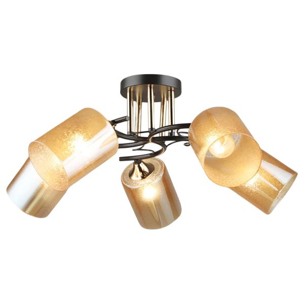 Люстра N5992/5 COFFEE+FGD кофе/золото 5x40W E27