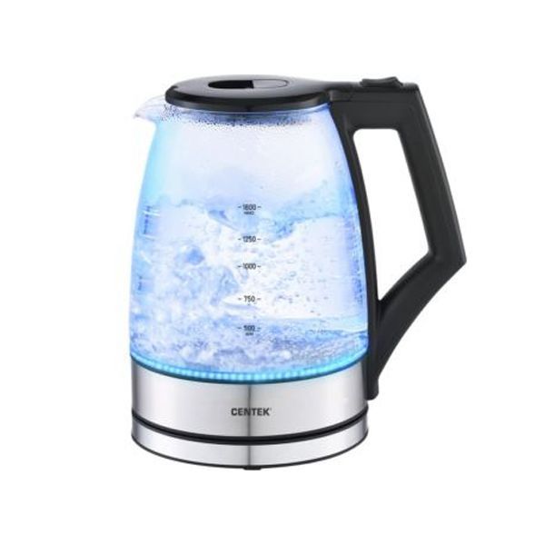 Чайник Centek CT-0014 (черный) 1.8л, 2200Вт, LED, Защита от накипи, Фильтр от накипи