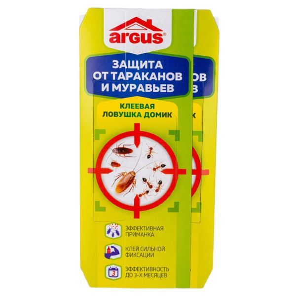 Ловушка от тараканов ловушка клеевая ДОМИК 1шт (8гр.) Argus AR1427