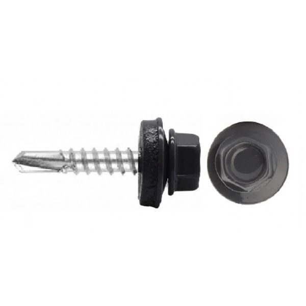 Саморезы кровельные 5,5*25 RAL7024( 250 шт)
