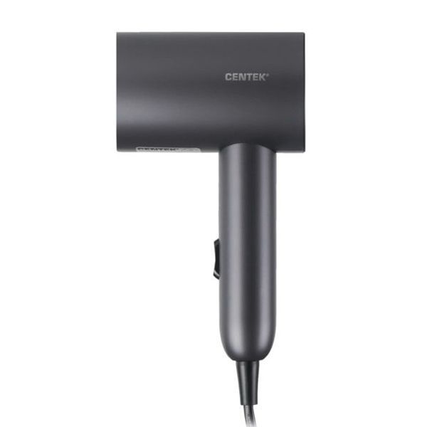 Фен Centek CT-2201 (серый) 900Вт, 2 скорости, турмалин. ионизация, антистат. эффект, складная ручка