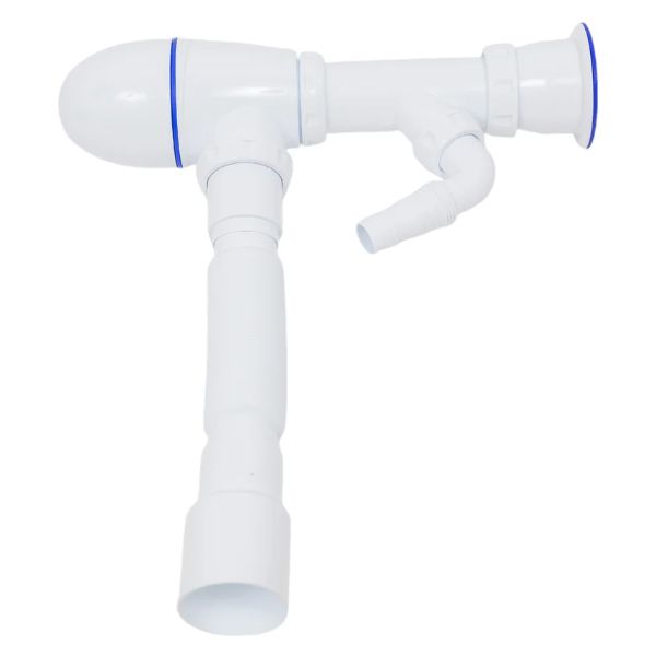 Сифон для мойки с прикруч.вып. 1 1/2" (O 40)  с отводом для стир. маш. 6*40  B320V