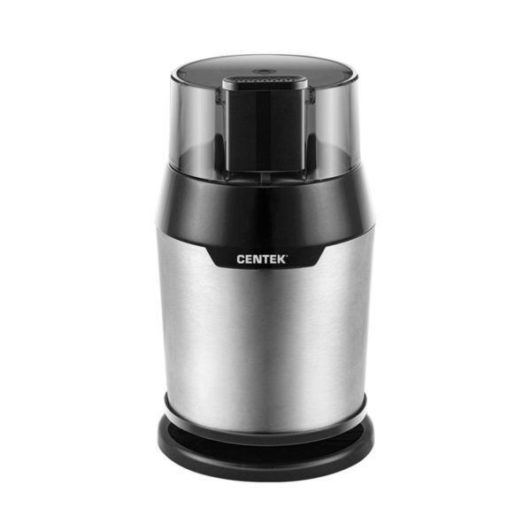 Кофемолка Centek CT-1362 (сталь) 200Вт,60г,стальн.стакан,стальн. чаша,прозрачная крышка.