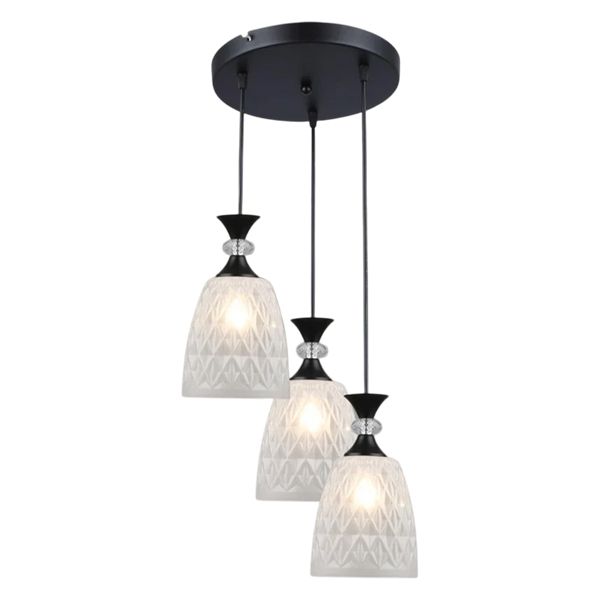 Подвес N5861/3HQ BK черный 1х40W Е27 d350 h800, QH23