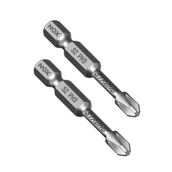 Бита torsion Ph3-50 E6,3, 2 шт карта STRONG
