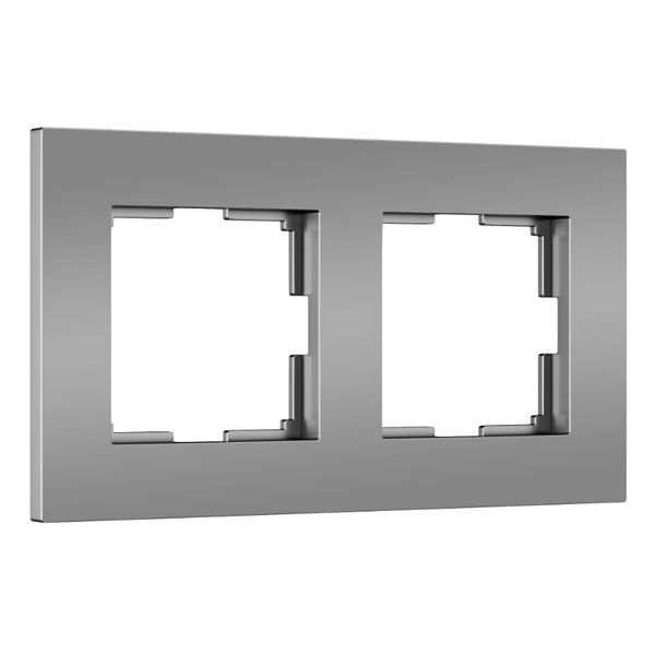 Рамка Werkel 2мест. Slab (серебро матовый) W0022965