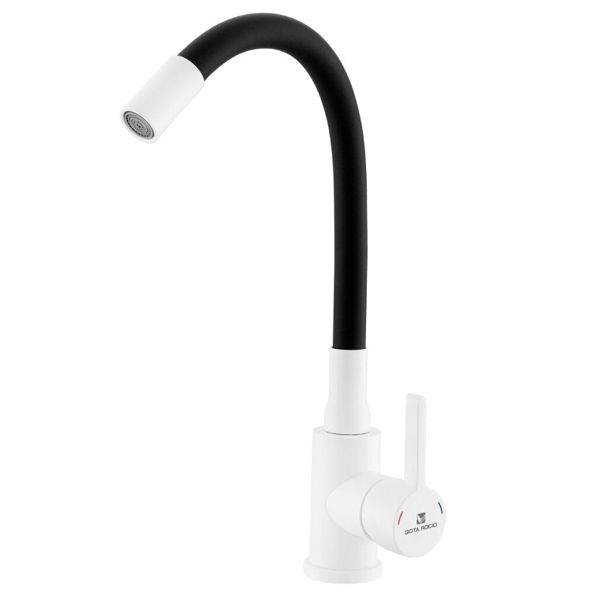 Смеситель для кухни 016098-GOTA Black&White гибкий излив, черный
