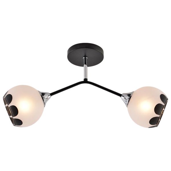 Люстра XA1535B/2 BK+CR черный/хром 2х60W E27 d500 h260
