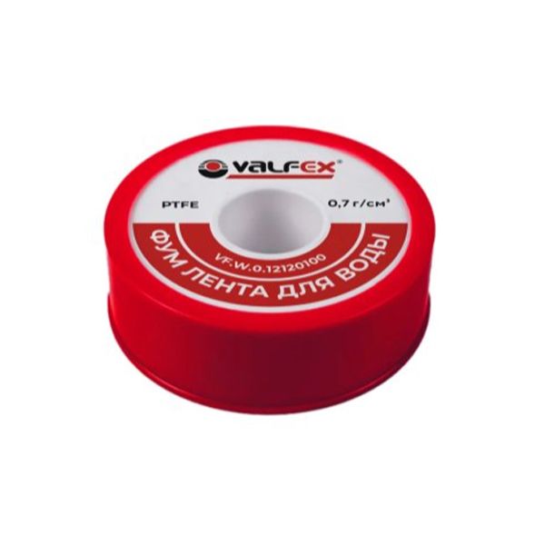 ФУМ лента для ВОДЫ 12 м х 12 мм х 0,1 мм, БЕЛАЯ VALFEX (500/10) К