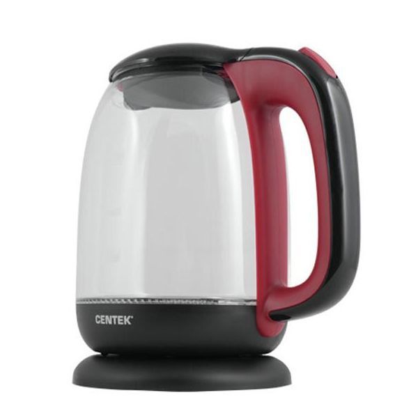 Чайник Centek CT-0034 Black Vancouver,стекло1,8л,2200Вт,внутр.LED подсветка
