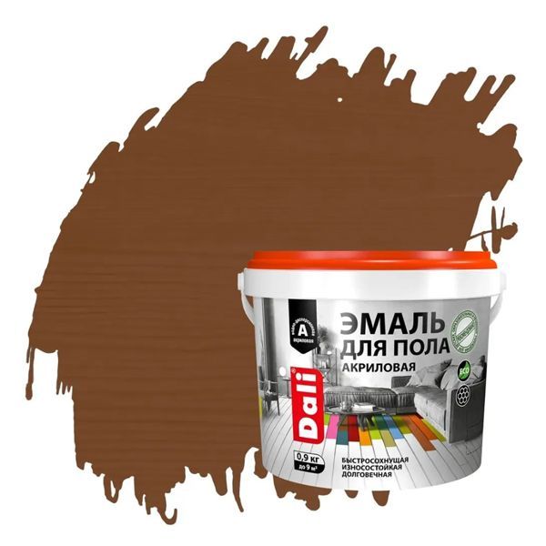Эмаль для пола DALI орех 0,9 кг (6)