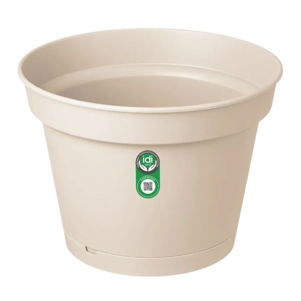 Горшок Idiland Mint пл с/под 20л светло-бежевый 221612325/01