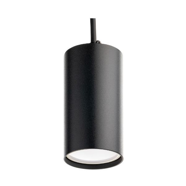 Светильник трековый, подвесной, ARTLINE, цилиндр, 55х55х100mm, GU10, 230В, алюминий, 2,6м, черный, R