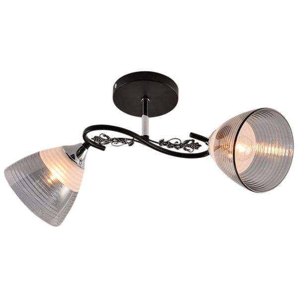 Люстра XA1601B/2 BK+CR черный/хром 2х60W E27 d490 h250, HN24