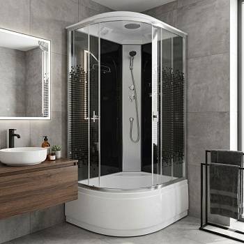 Душевая кабина Niagara NG-7510-14R правая Black (1200*800*2150) высокий поддон (40см) стекло Мозаика