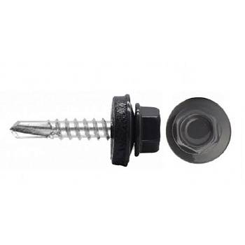 Саморезы кровельные 4,8*70 RAL7024(30 шт)