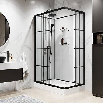 Душевая кабина Niagara Standart левая ST100/80/15QL/KL/BKT (100х80х225) низкий поддон(15см)