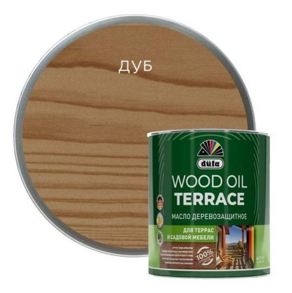 Масло Dufa Wood Oil Terraсe деревозащитное дуб 0,9л (6)